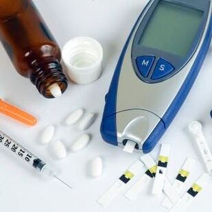 Glucometer and medications to treat diabetes